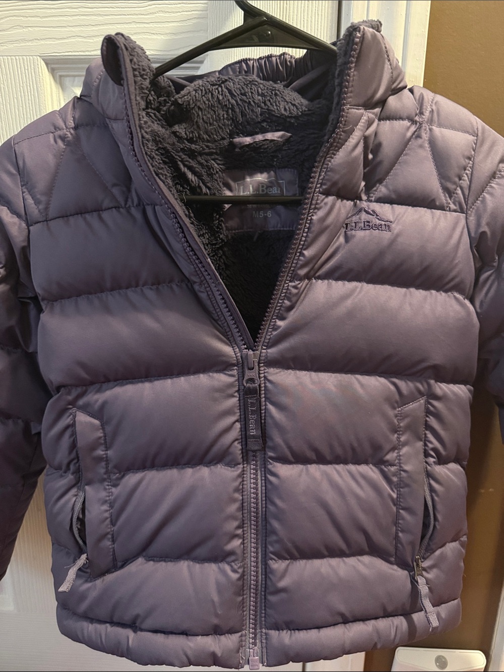 L.L. Bean Kids' Lavender Quilted Puffer Jacket